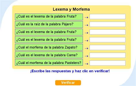 Documentación   Lexemas y morfemas