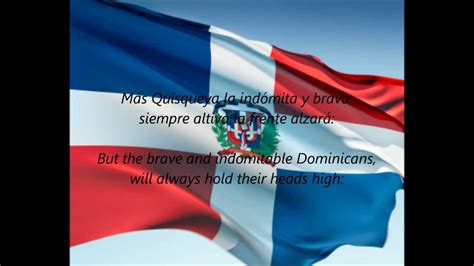 Dominican National Anthem    Quisqueyanos Valientes   ES ...