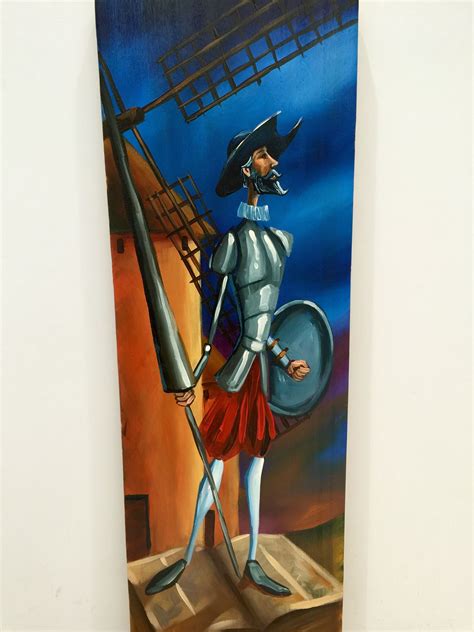 Don Quijote al oleo sobre madera de Puerto Rico | Don quijote dibujo ...