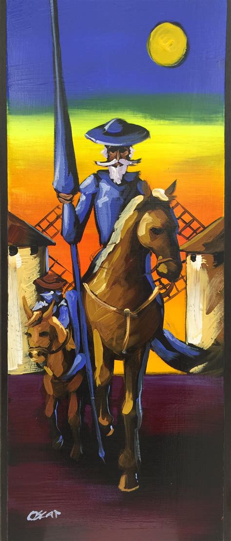 Don Quijote y Sancho al óleo sobre madera | Arte | Pinterest