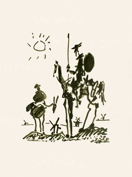 Don Quixote, 1955, Pablo Picasso, Drawing, Fine Art Print  I ...