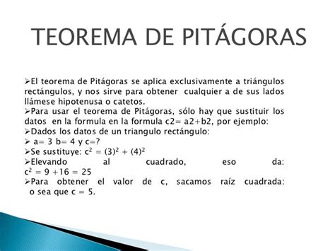 Donde Se Aplica El Teorema De Pitagoras En La Vida Cotidiana Aplican ...