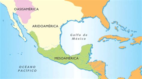 Dónde se ubica Mesoamérica, Aridoamérica y Oasisamérica. Primaria ...