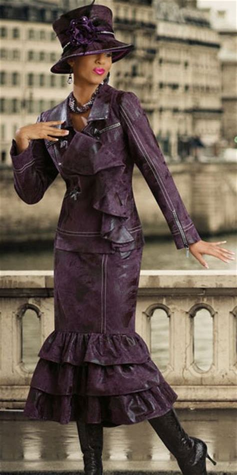 Donna Vinci Couture 5397 Womens Purple Faux Leather Church ...