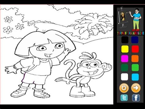 Dora The Explorer Coloring Games Kids Coloring Games   YouTube