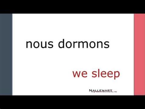 Dormir   French Verb Conjugation in the Present Tense ...