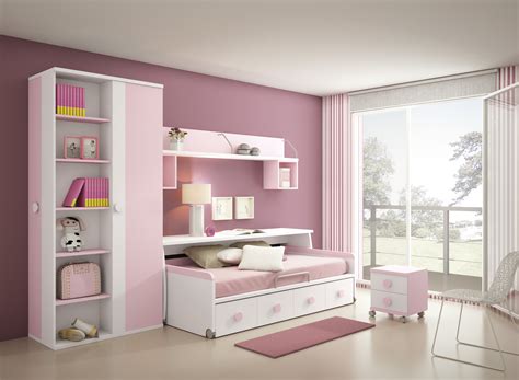 Dormitorio combinado Blanco, Rosa y Blanco Lac | Cameretta ...