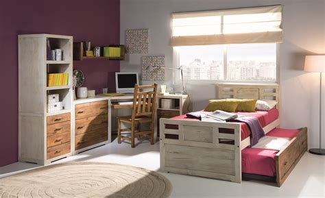 Dormitorio juvenil de madera de pino macizo   MYOC. Fábrica de Muebles ...