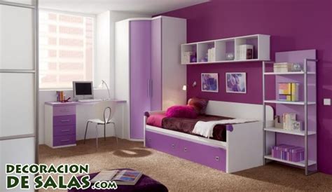 Dormitorio juvenil en color malva
