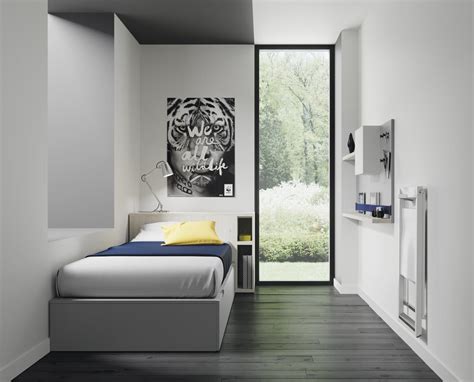 Dormitorio para un espacio pequeño solucionado con una cama nido