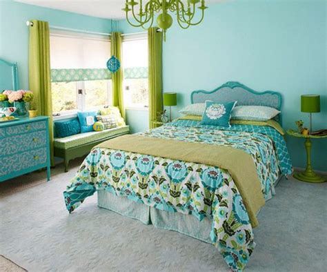 Dormitorios en color turquesa y verde   Ideas para decorar ...