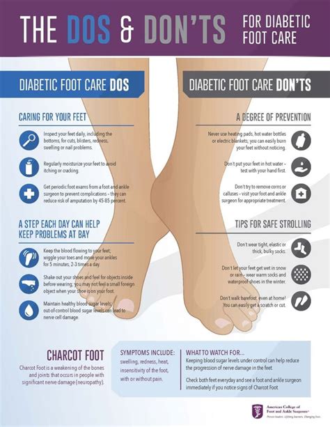 Dos & Don ts for Diabetic Foot Care Infographic in 2019 ...
