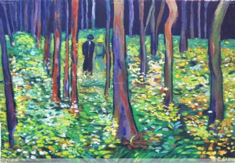 Dos figuras en el bosque. Inspiración Vincent van Gogh ...