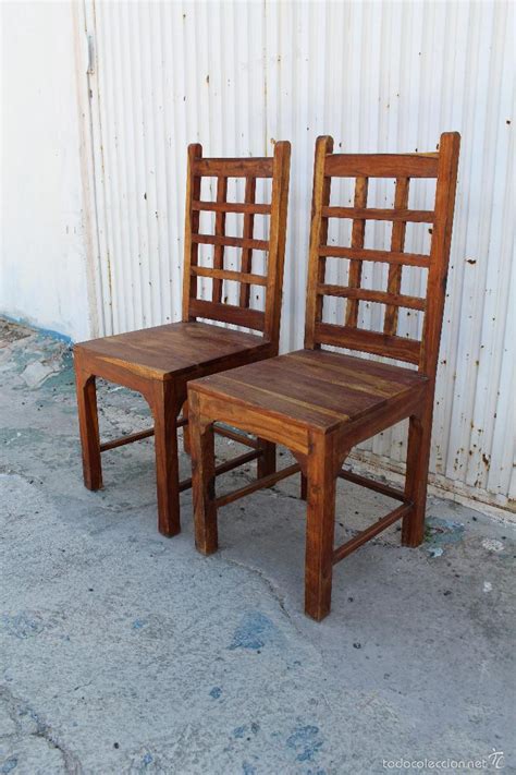 dos sillas en madera   Comprar Sillas Antiguas en todocoleccion   185765497