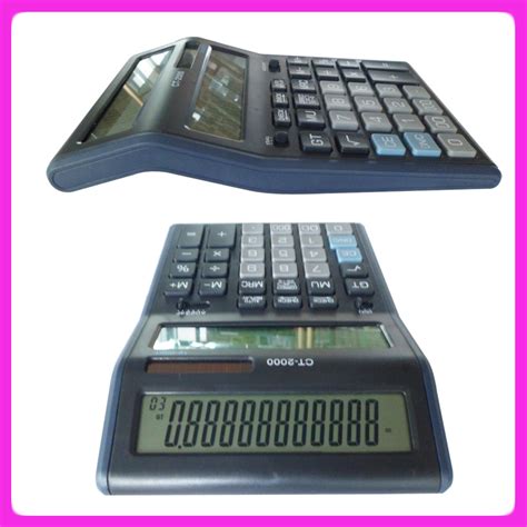 Double Screen Desktop Electronic Dual Power Calculator ...