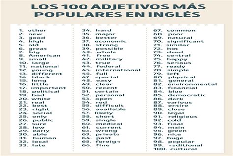 Download 50 Adjetivos En Ingles Y Espaã±Ol Background   Meda