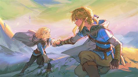 Download 640x960 Princess Zelda, The Legend Of Zelda, Link, Anime Style ...