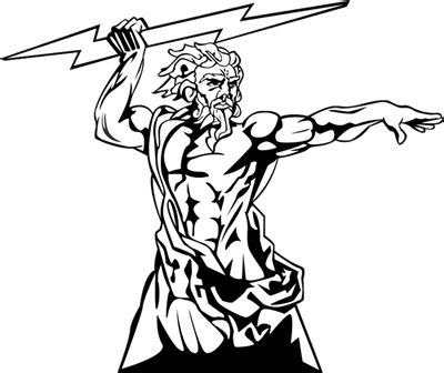 Download Drawn Lightning Zeus   Zeus Greek God Drawing PNG Image with ...