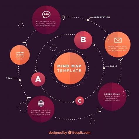 Download Mind Map Template Wth Flat Design for free in ...