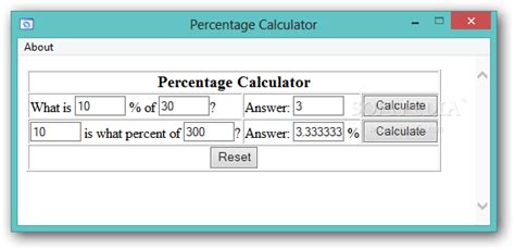 Download Percentage Calculator 1.0.0.0