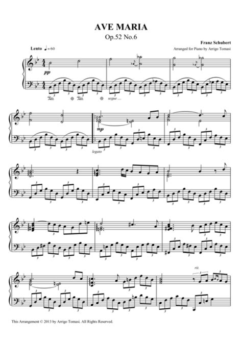 Download Schubert s Ave Maria For Piano Solo Sheet Music ...