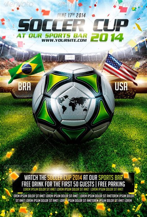 Download the best soccer flyer templates for Photoshop!