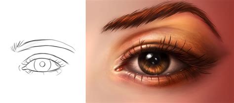 Drawing a Realistic Human Eye   Photoshop Lady