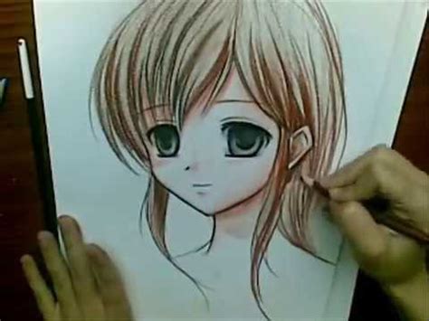 Drawing Anime using watercolor pencils   YouTube