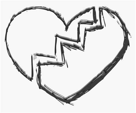 Drawing Detail Broken Heart   Broken Heart Transparent ...