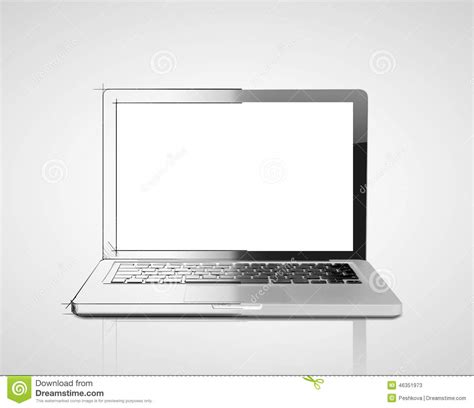 Drawing laptop stock image. Image of concept, mobility ...
