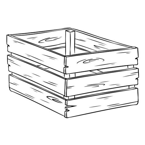 Drawing Of Wooden Crate Texture Illustrations, Royalty ...