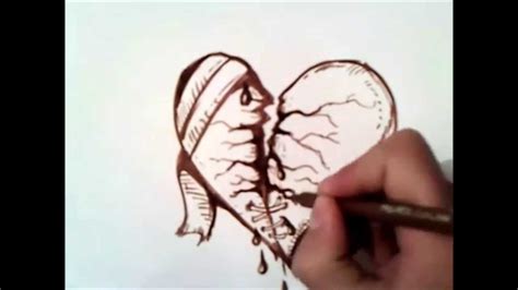 drawing time lapse: broken heart   YouTube