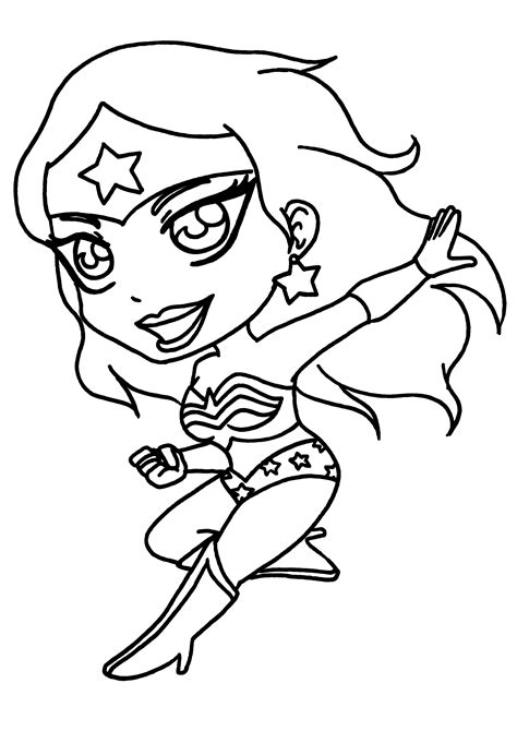 Drawing Wonder Woman #74620  Superheroes  – Printable coloring pages