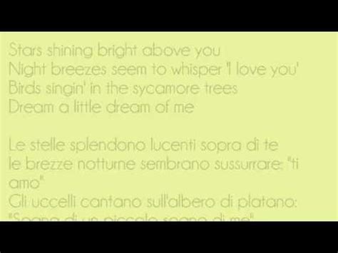 Dream a little dream of me   Cover with lyrics  testo ...