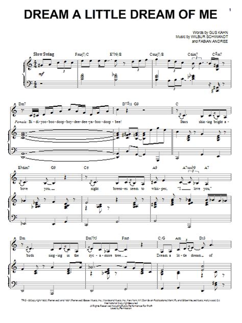 Dream A Little Dream Of Me | Sheet Music Direct