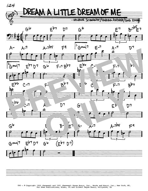 Dream A Little Dream Of Me | Sheet Music Direct