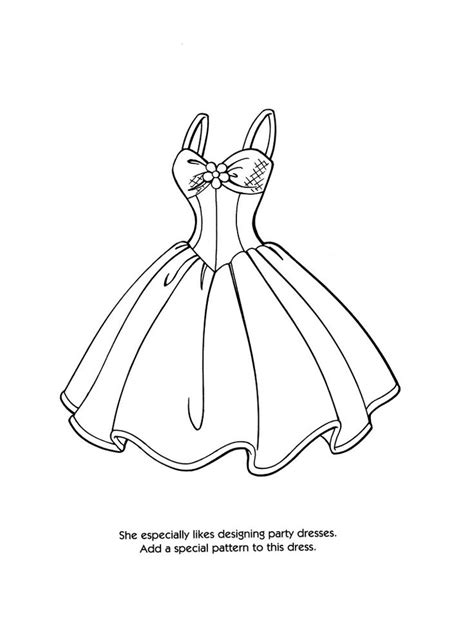Dress coloring pages to download and print for free