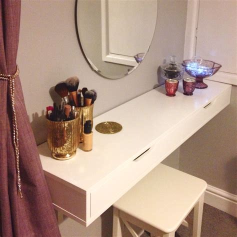 Dressing table using IKEA Ekby Alex shelving unit and ...