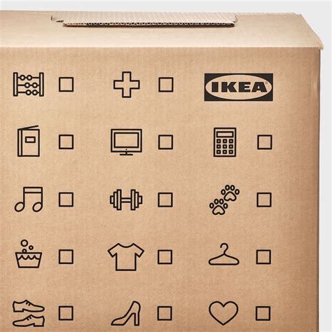 DUNDERGUBBE Carton de déménagement, brun, 50x31x40 cm   IKEA