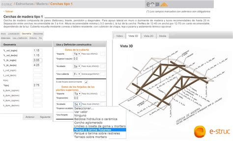 e struc – Cálculo de estructuras online | Aplicación web