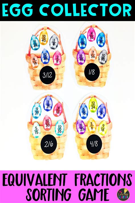 Easter Math Game | Equivalent Fractions | Easter math ...