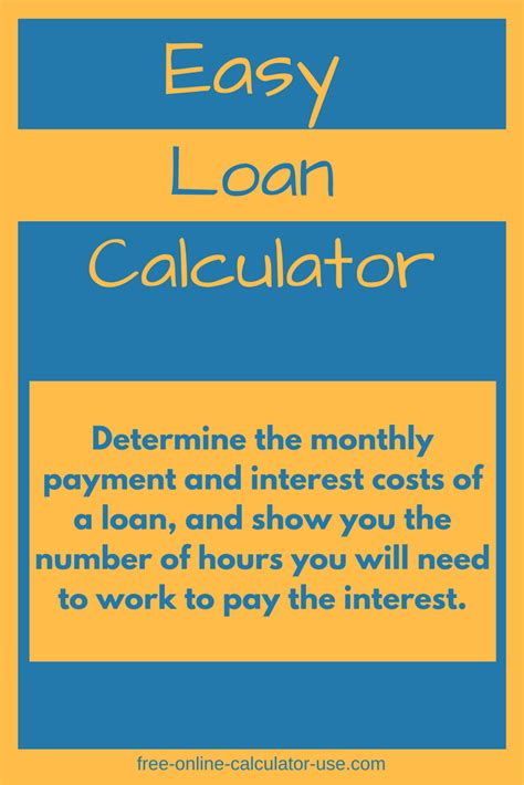 Easy Loan Calculator for Calculating Monthly Payment and ...