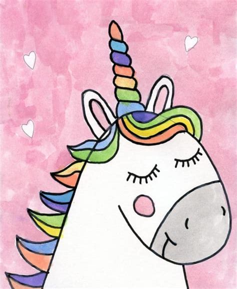 Easy Unicorn Drawing · Art Projects for Kids