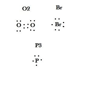 ecriba las estructuras de Lewis de los iones Br  O2  y P3  me ayudan ...