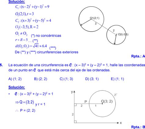 Ecuación de la circunferencia ejercicios resueltos | Ecuaciones ...