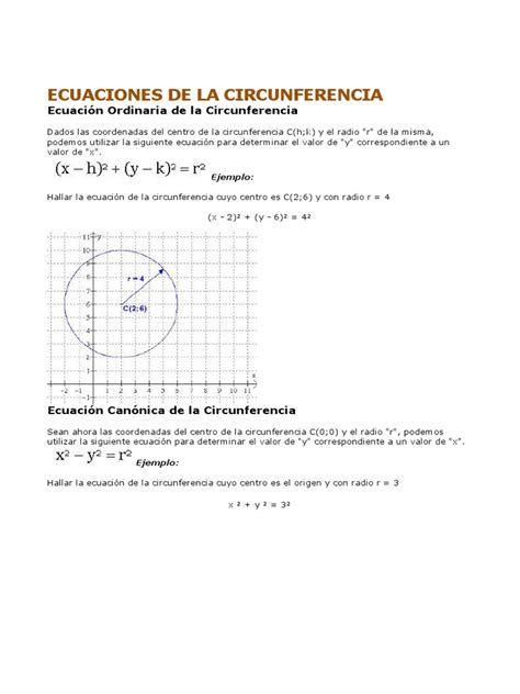 Ecuaciones de La Circunferencia | Circulo | Tangente