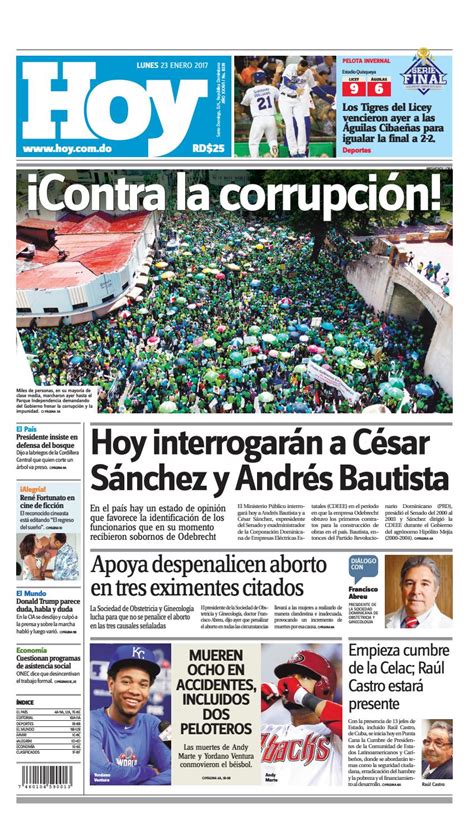 Edición impresa hoy  lunes 23 de enero, 2017  by Periodico ...