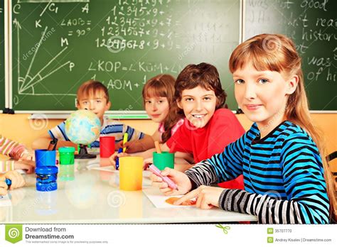 Education stock photo. Image of desk, faces, girls ...