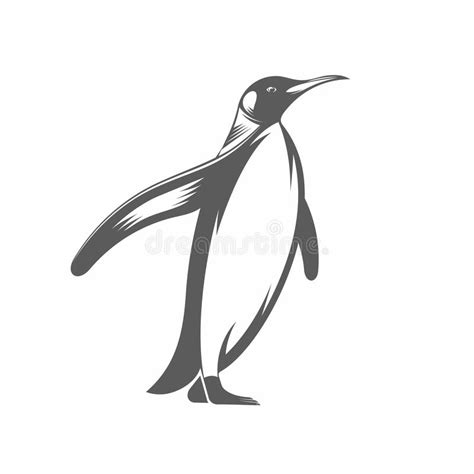 Ejemplo Del Vector Del Vintage Del Pingüino Ilustración ...
