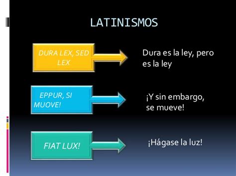Ejemplos de latinismos